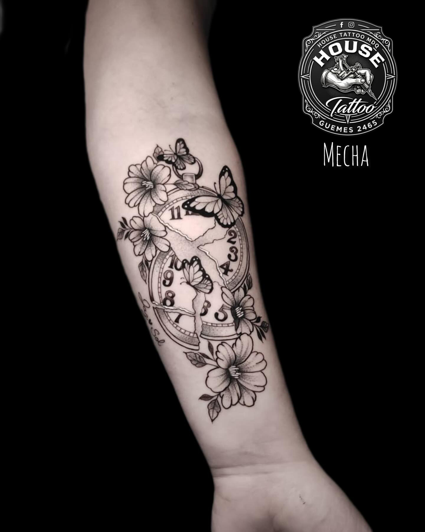 Tatuaje en blanco y negro · House Tattoo